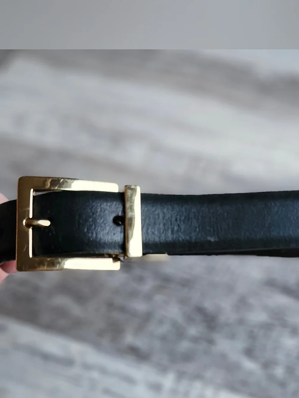 Calvin Klein Reversible Black Brown Leather Belt Gold Buckle Women's Small